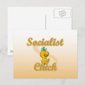 Socialist Chick Briefkaart (Voorkant / Achterkant)