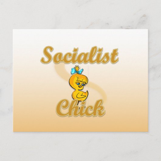 Socialist Chick Briefkaart (Voorkant)