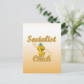 Socialist Chick Briefkaart (Staand voorkant)