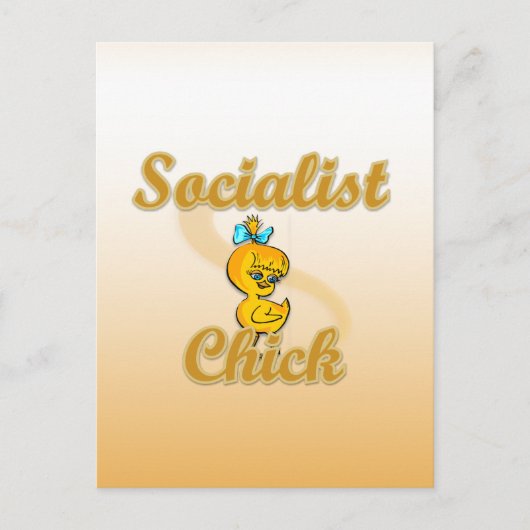 Socialist Chick Briefkaart (Voorkant)