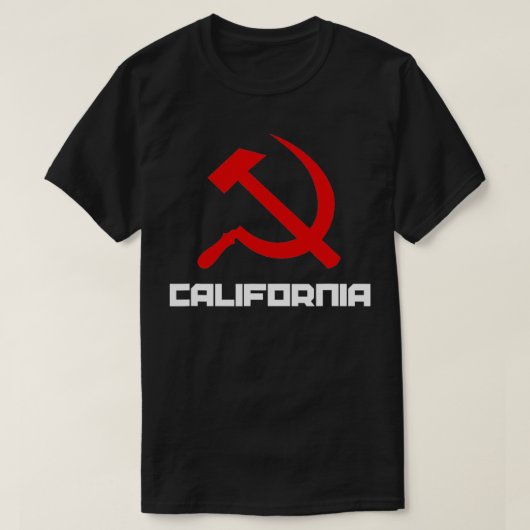 Socialist communist California Hammer Sickle T-shirt (Design voorkant)