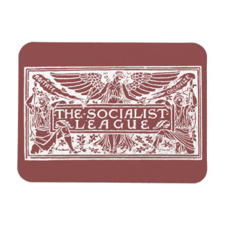 Socialist League logo wit op rood Magneet