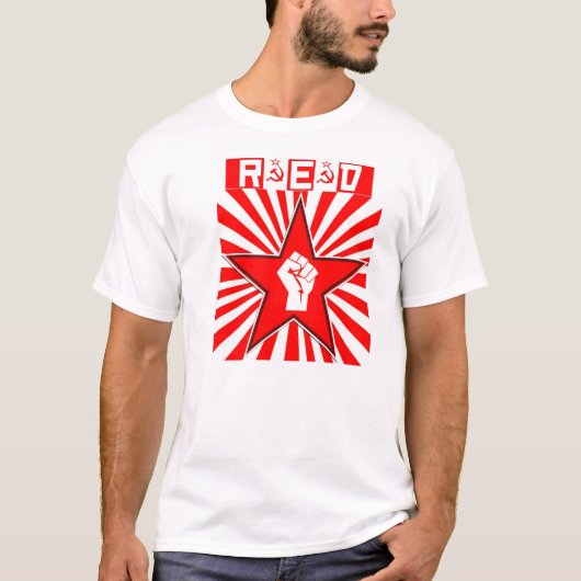 Socialist - Red Star - communist - T Shirt (Voorkant)