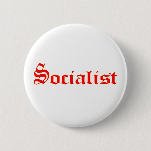 socialist ronde button 5,7 cm (Voorkant)