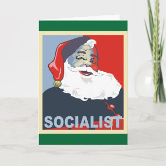 socialist santa feestdagen kaart