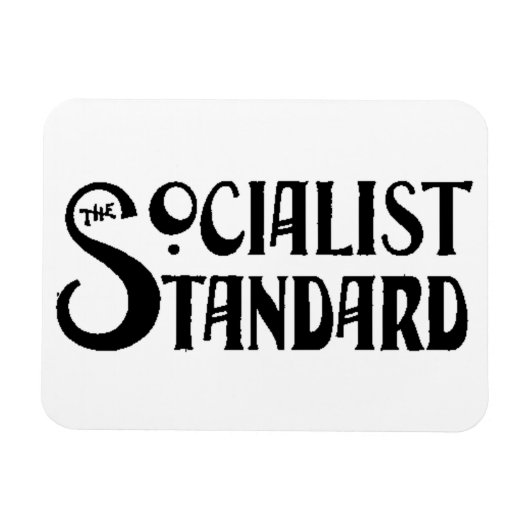 Socialist Standard 1900s logo witte magneet (Horizontaal)