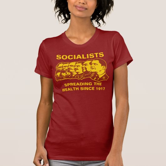 Socialisten: Verspreid de rijkdom ! T-shirt (Voorkant)