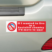 socialistisch land bumpersticker (Op auto)