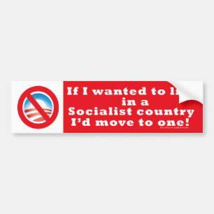 socialistisch land bumpersticker