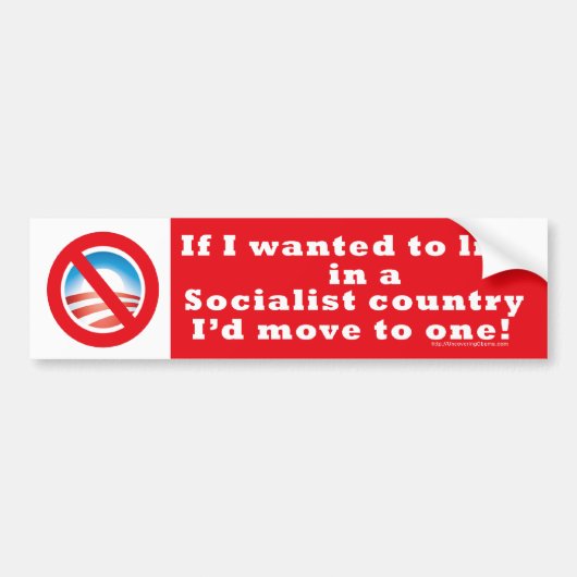 socialistisch land bumpersticker (Voorkant)