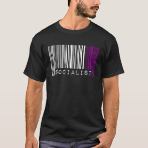 Socialistische Asexual Pride Flag Barcode Progress T-shirt
