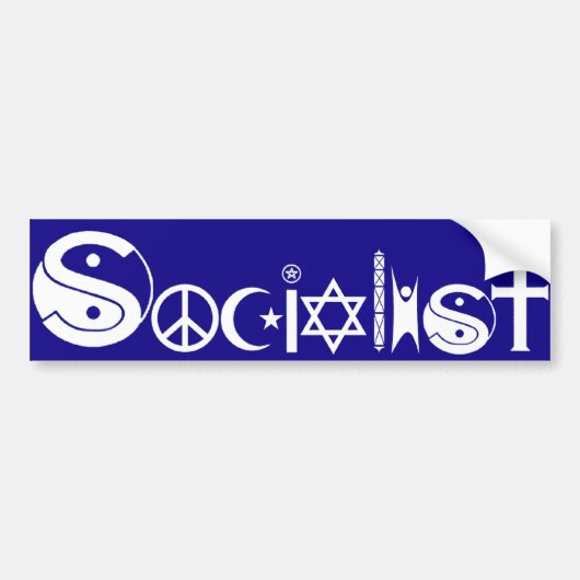 Socialistische Bumpersticker (Voorkant)