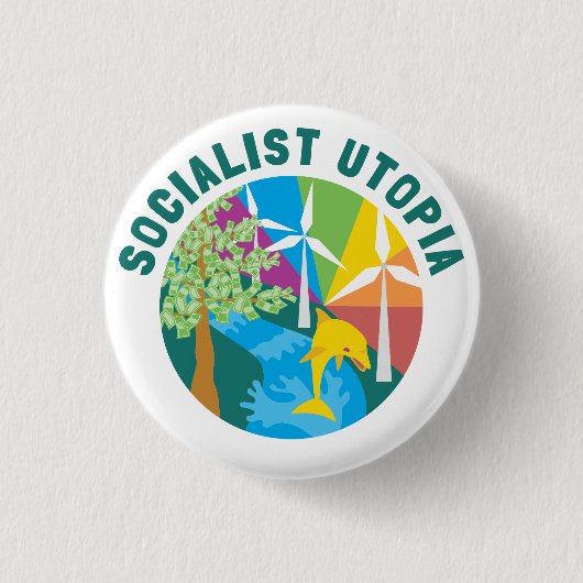 Socialistische Button Utopia (Voorkant)