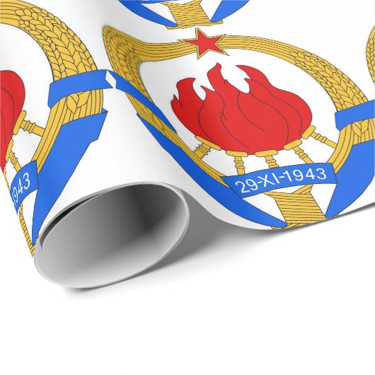 Socialistische Federale Republiek Joegoslavië Embl Cadeaupapier (Rol Hoek)