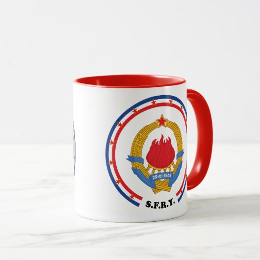 Socialistische Federale Republiek Joegoslavië Embl Mok (Voorkant rechts)