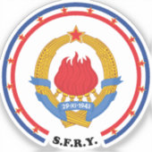 Socialistische Federale Republiek Joegoslavië Sticker (Voorkant)