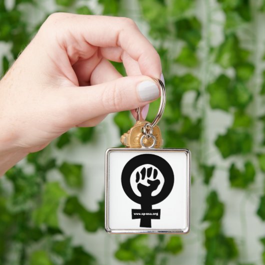 socialistische feminist sleutelhanger (Hand)