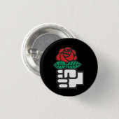 Socialistische Internationale Ronde Button 3,2 Cm (Voorkant /achterkant)