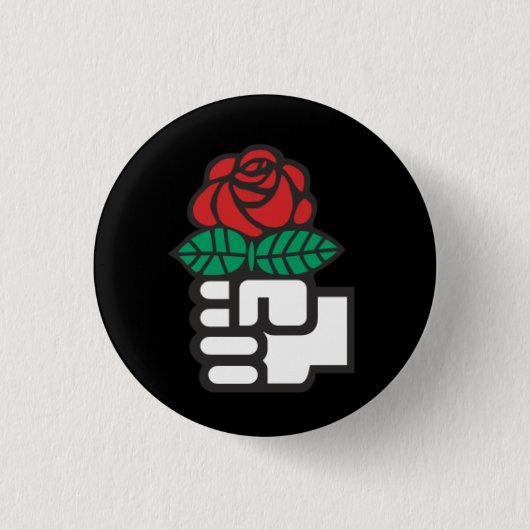 Socialistische Internationale Ronde Button 3,2 Cm (Voorkant)
