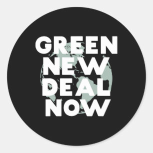Socialistische New Green Deal nu naar Shirt Ronde Sticker