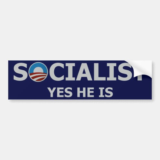 Socialistische Obama-Bumpersticker Bumpersticker (Voorkant)