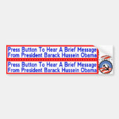 Socialistische Obama-stickers om zich aan te passe Bumpersticker (Voorkant)