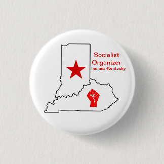 Socialistische Organisator Indiana-Kentucky Ronde Button 3,2 Cm