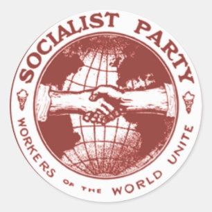 Socialistische Partij van Amerika Ronde Sticker