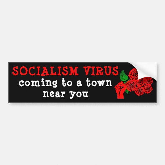 Socialistische virus bumpersticker (Voorkant)