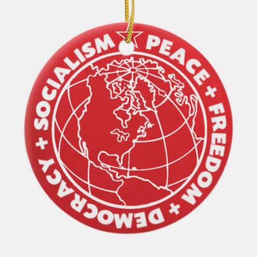 Socialistische Vredesorganisatie Keramisch Ornament (Voorkant)