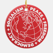 Socialistische Vredesorganisatie Keramisch Ornament (Achterkant)