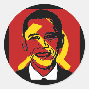socialistobama ronde sticker