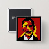 socialistobama vierkante button 5,1 cm (Voorkant /achterkant)