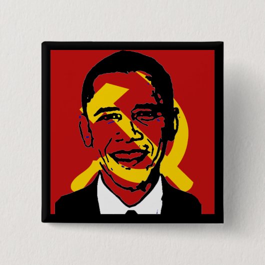 socialistobama vierkante button 5,1 cm (Voorkant)