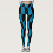 Socialite Blue Harlequin Pattern Leggings (Voorkant)