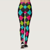 Socialite Colorful Argyle Pattern Leggings (Achterkant)