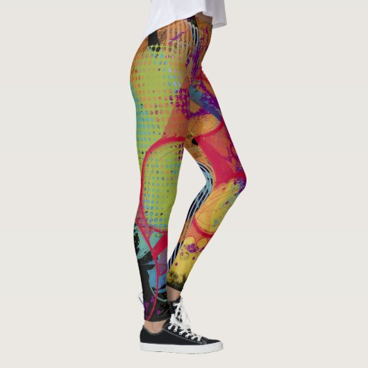 Socialite Colorful Grunge Splatter Leggings (Rechts)