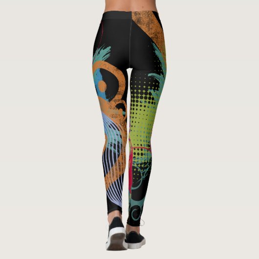 Socialite Colorful Grunge Splatter Leggings (Achterkant)