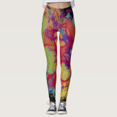 Socialite Colorful Grunge Splatter Leggings (Voorkant)