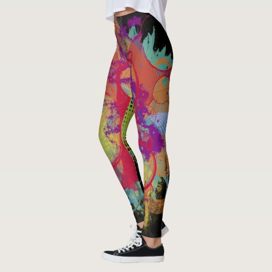 Socialite Colorful Grunge Splatter Leggings (Links)