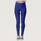 Socialite Electric Blue Pattern Leggings (Voorkant)