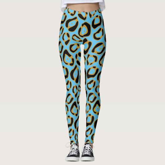 Socialite Leopard Print Patroon Leggings (Voorkant)