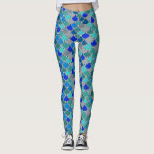 Socialite Mermaid Scales Pattern Leggings (Voorkant)