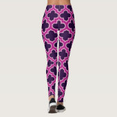 Socialite Moroccan Lattice Pink Pattern Leggings (Achterkant)