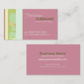 Socialite Pink Birdy Visitekaartjes (Voorkant / Achterkant)