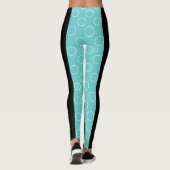 Socialite Turquoise Circles Pattern Leggings (Achterkant)