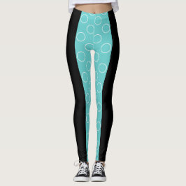 Socialite Turquoise Circles Pattern Leggings