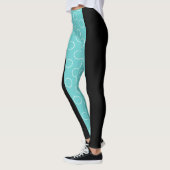 Socialite Turquoise Circles Pattern Leggings (Links)