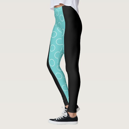 Socialite Turquoise Circles Pattern Leggings (Links)