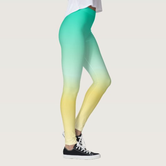Socialite Turquoise en Yellow Leggings (Rechts)